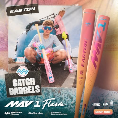Easton 2026 MAV1 Flash USSSA Baseball Bat -8 Drop 30 Inch for Youth Perfect for Softball Practice and Games Light Weight